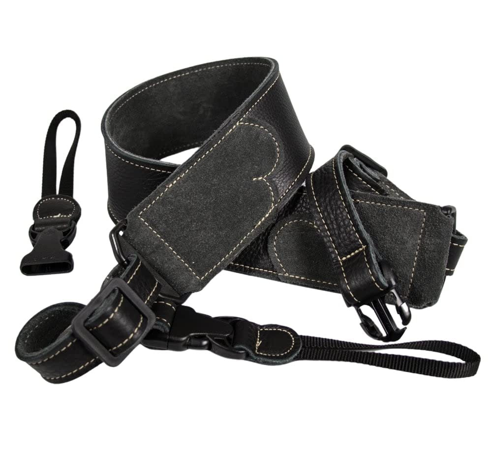 Franklin Strap 2.5" Glove Leather with Suede Backing and Quick Release Loops Banjo Strap