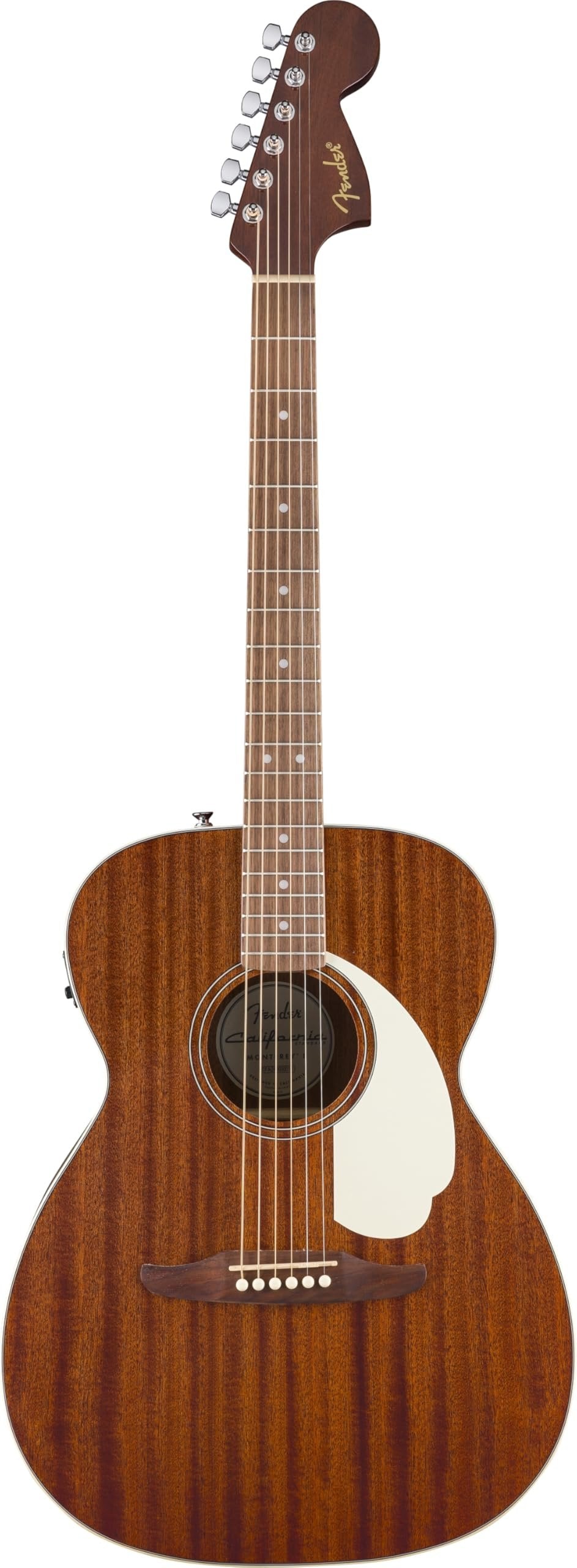 California Standard Monterey E, Sapele Top, Ivory Pickguard, Natural Sapele