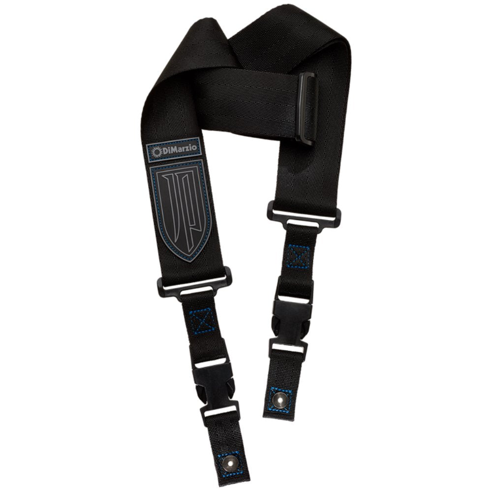 DiMarzio DD2420BK Custom Italian Leather ClipLock® Guitar Strap, Black Leather