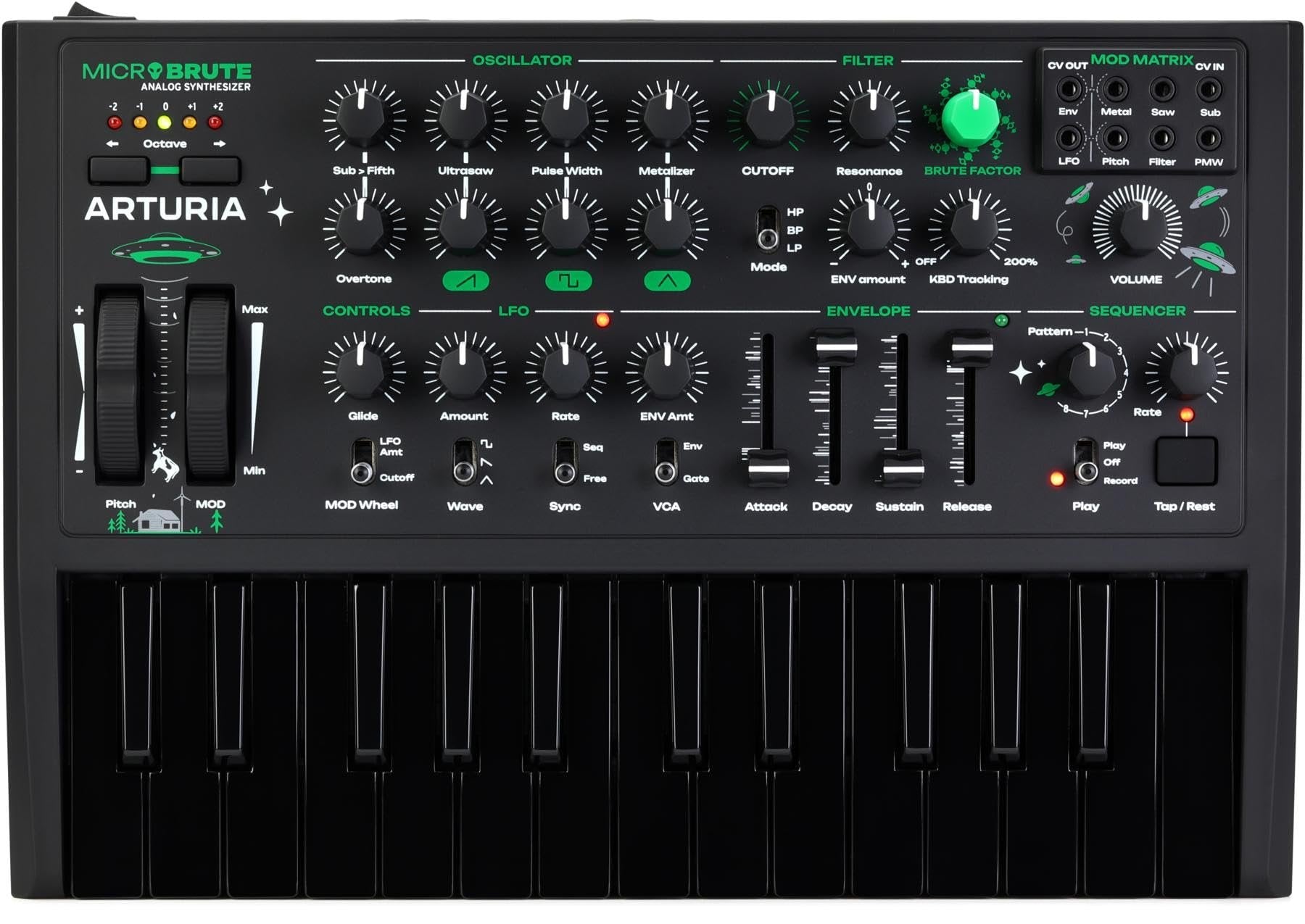 Arturia MicroBrute UFO Analog Synthesizer
