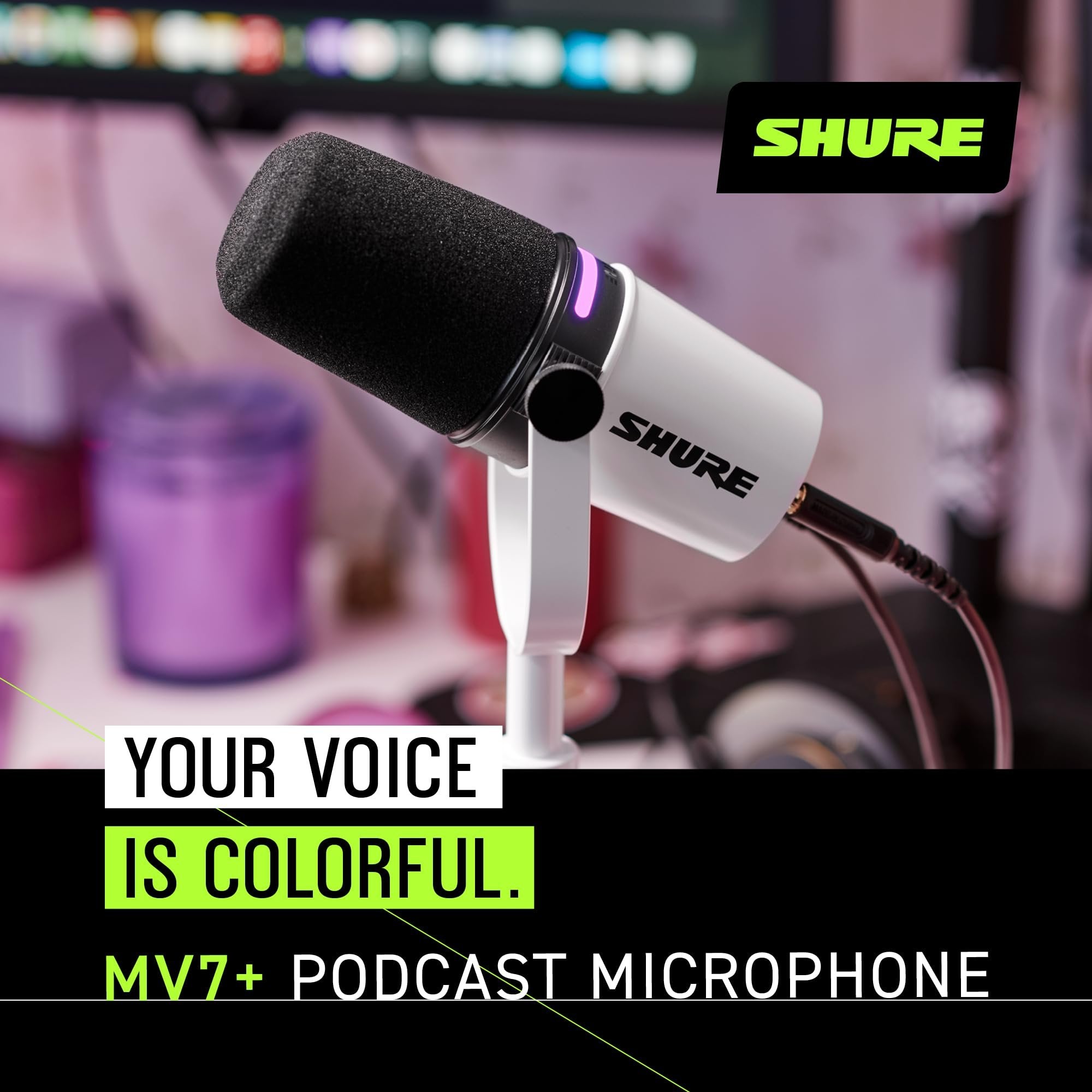 Shure MV7 USB Podcast Microphone - Silver