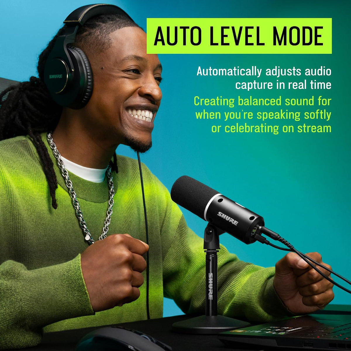 Shure MV6 USB Microphone for Gaming, Streaming & Recording (Gen 2, Black)