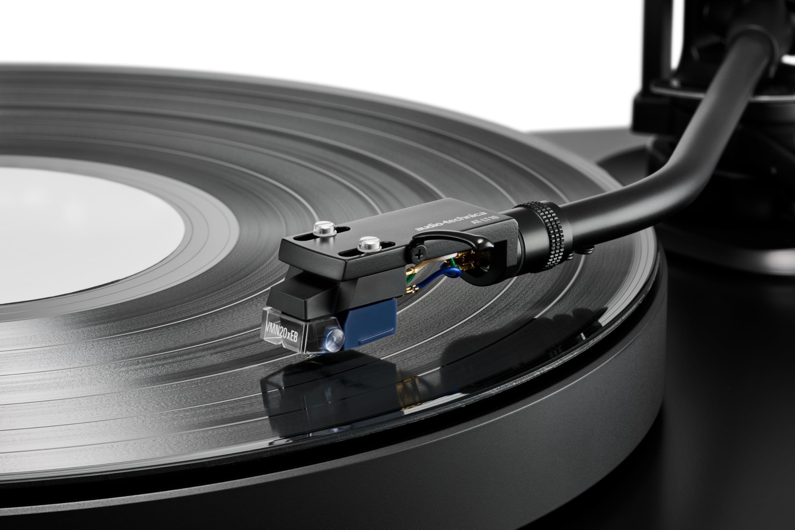 Audio-Technica AT-VM520xEB/H VMx Headshell with Dual Moving Magnet Cartridge and 0.3 x 0.7 mil Elliptical Bonded Stylus for Turntable