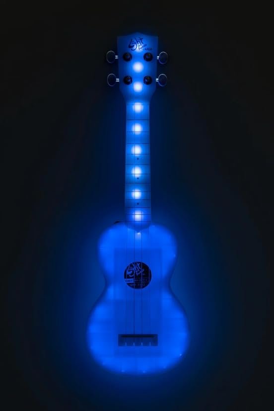 Kala Light Tone™ Color-Changing Light-Up Soprano Ukulele – LED Ukulele with 10 Light Modes, USB-C Rechargeable, ABS Body, Aquila Strings, Beginner-Friendly Ukulele