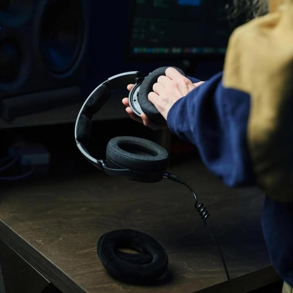 Sennheiser HD 490 PRO Open-Back Professional Headphones Bundle with 25ft Pig Hog Headphone Extension Cable & Polishing Cloth – Studio Monitoring, Mixing, and Critical Listening