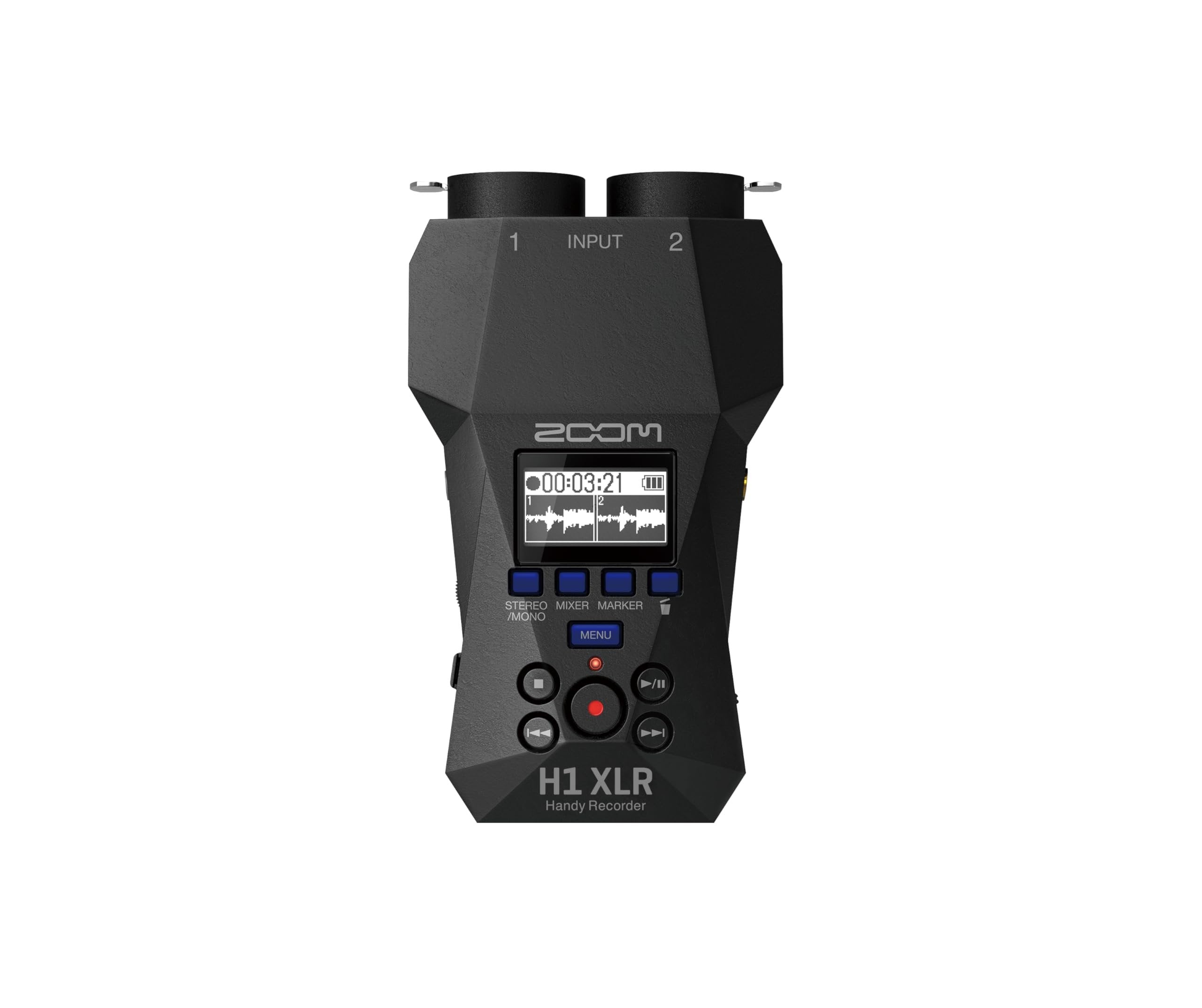 Zoom H1 XLR 2-Channel Recorder for Musicians, Filmmakers & Podcasters with 2 XLR/TRS Locking Inputs, 3.5mm Stereo Mic/Line In, and 32-Bit Float