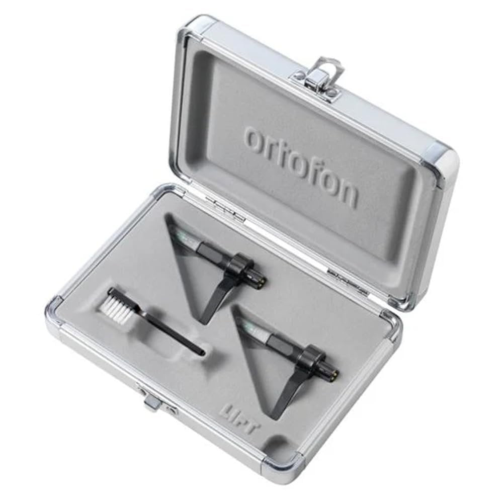 Ortofon 2x Concorde MK2 Mix Single Cartridge Bundle with Polishing Cloth – Twin Pack DJ Cartridges for Scratch and Mix Performance with Spherical Stylus and Durable Design