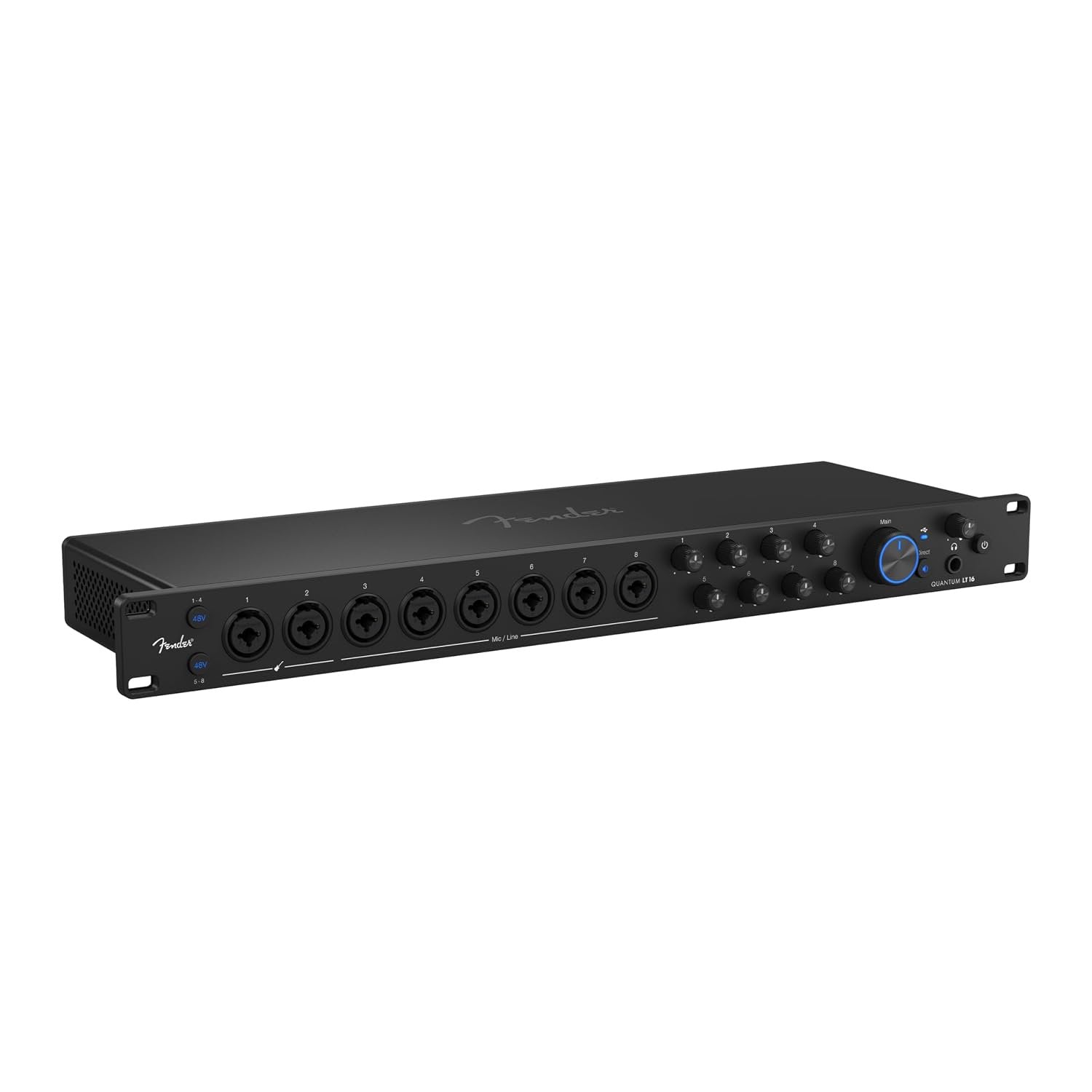 Fender Quantum LT 16 | 16-in 8-out USB-C Audio Interface for Music Production, Eight MAX-HD Mic Preamps, 14 Line Inputs, Low-Latency Drivers, Loopback, Balanced Outputs, Headphone Amp, Mac & PC