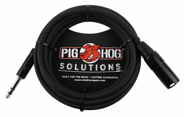 Pig Hog 1/4" TRS to XLR Balanced Adapter Cables