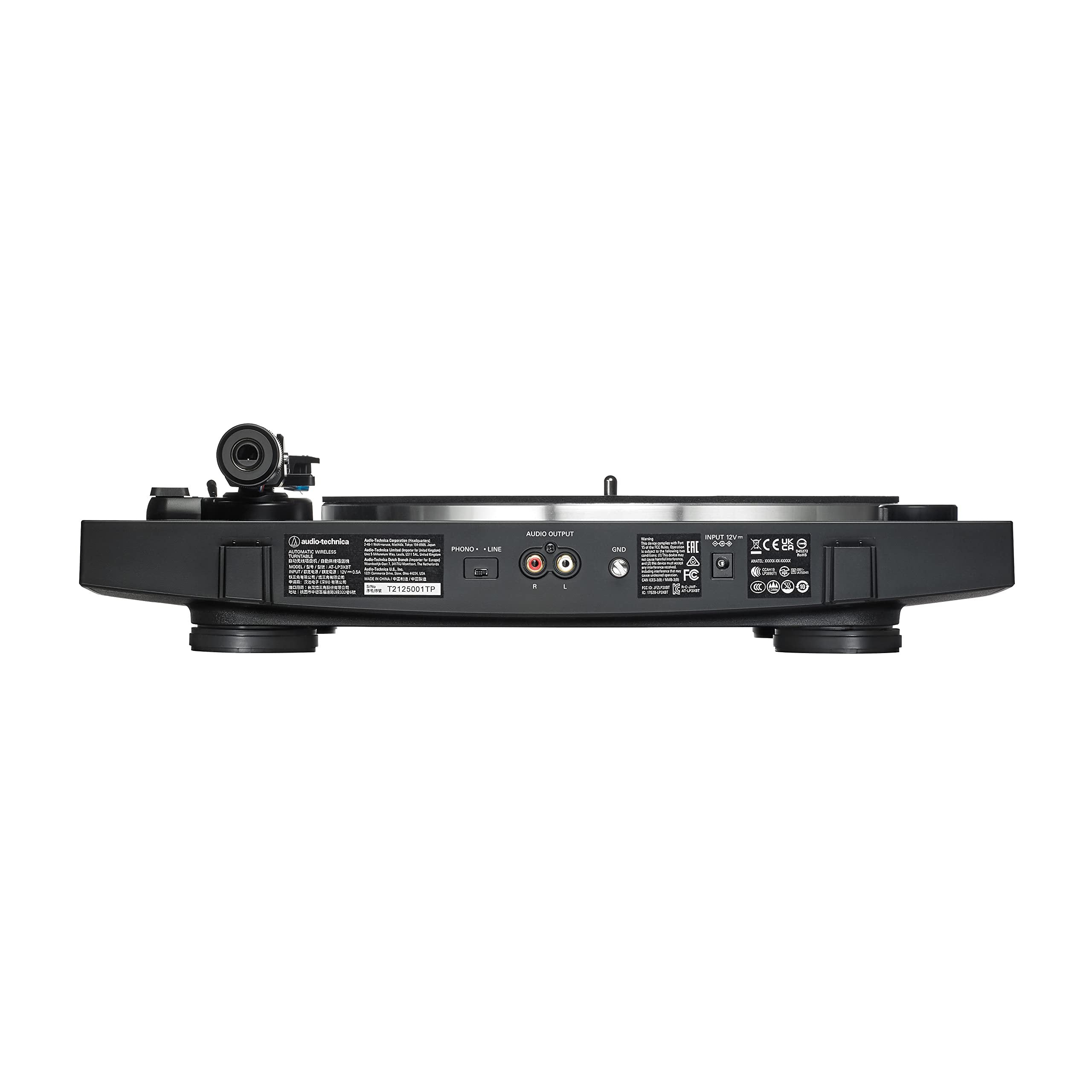 Audio-Technica AT-LP3XBT-BK Bluetooth Turntable Belt Drive Fully Automatic 33/45 (Black)