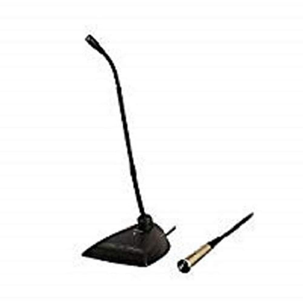Shure Microflex MX412D/S Supercardioid Condenser Microphone, 12 Gooseneck, Desktop Base with 10' Cable, Logic Functions, Programmable Switch, LED Indicator, Snap-Fit Foam Windscreen