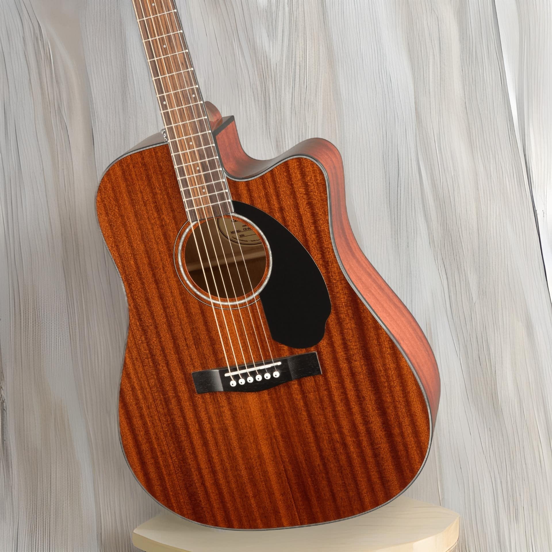 Fender CD-60SCE All-Mahogany Dreadnought Cutaway Acoustic-Electric Guitar – Natural