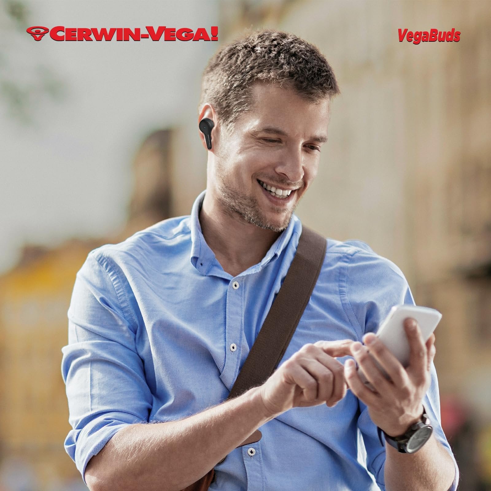 Cerwin-Vega Wireless Earbuds - Eb1 - Bluetooth Ear Buds Sound Active Noise Cancellation, Best Earbuds for Gaming, Workout, Running, Sports