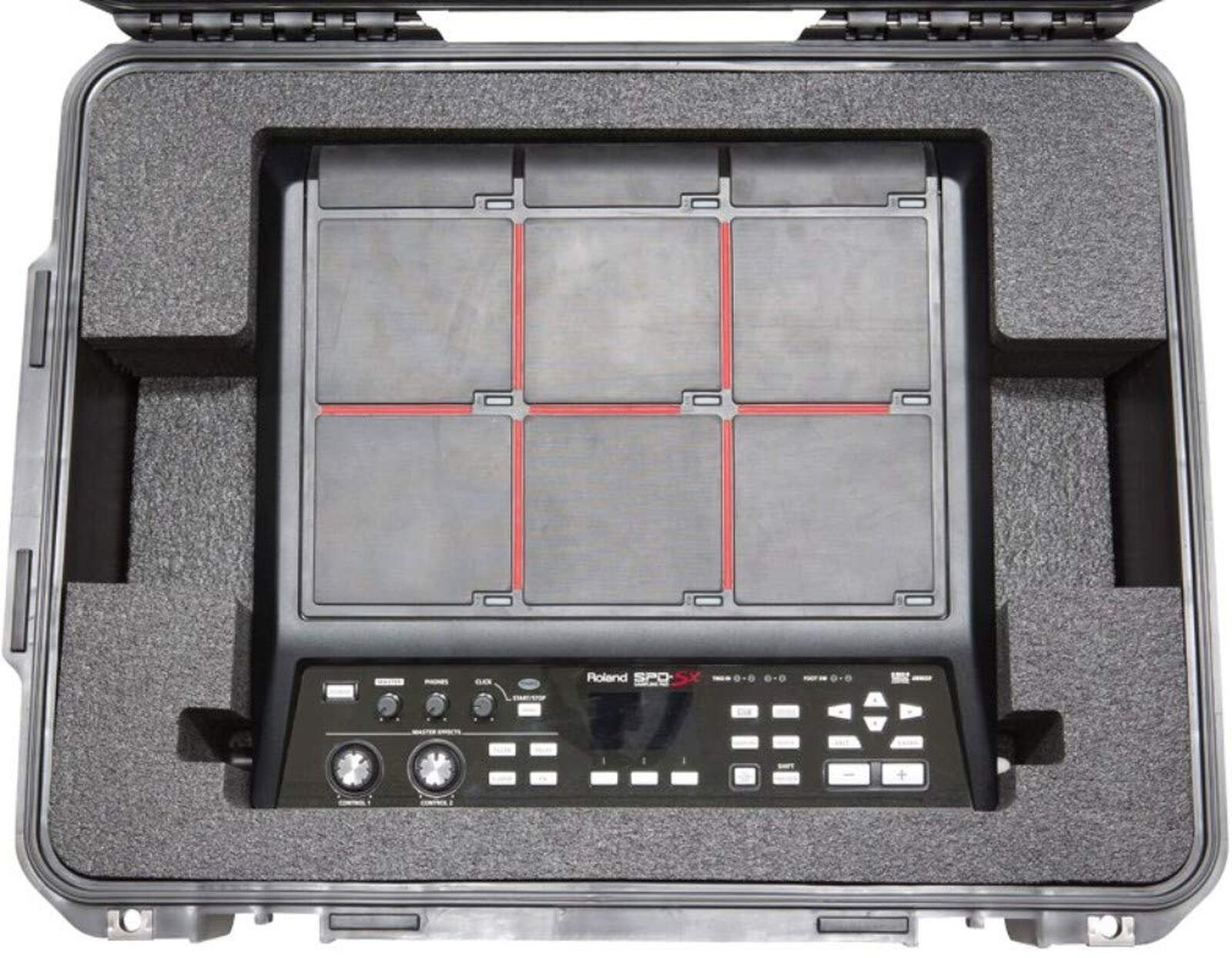 SKB iSeries Roland SPD-SX Drum Multi Pad Hard Case, Waterproof Polypropylene Shell with Foam, Trigger Latch and Lock Loops for Travel Use