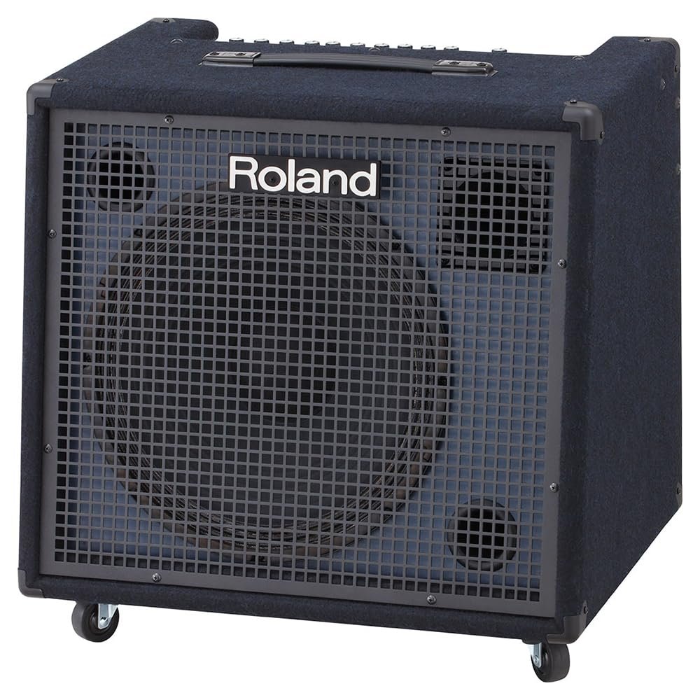 Roland KC-600 4-Channel Stereo Mixing Keyboard Amplifier Bundle with 25ft Pig Hog 9.2mm Speaker Cable & Polishing Cloth – 200-Watt Power, 15" Woofer, Versatile Inputs, Stage-Ready Performance