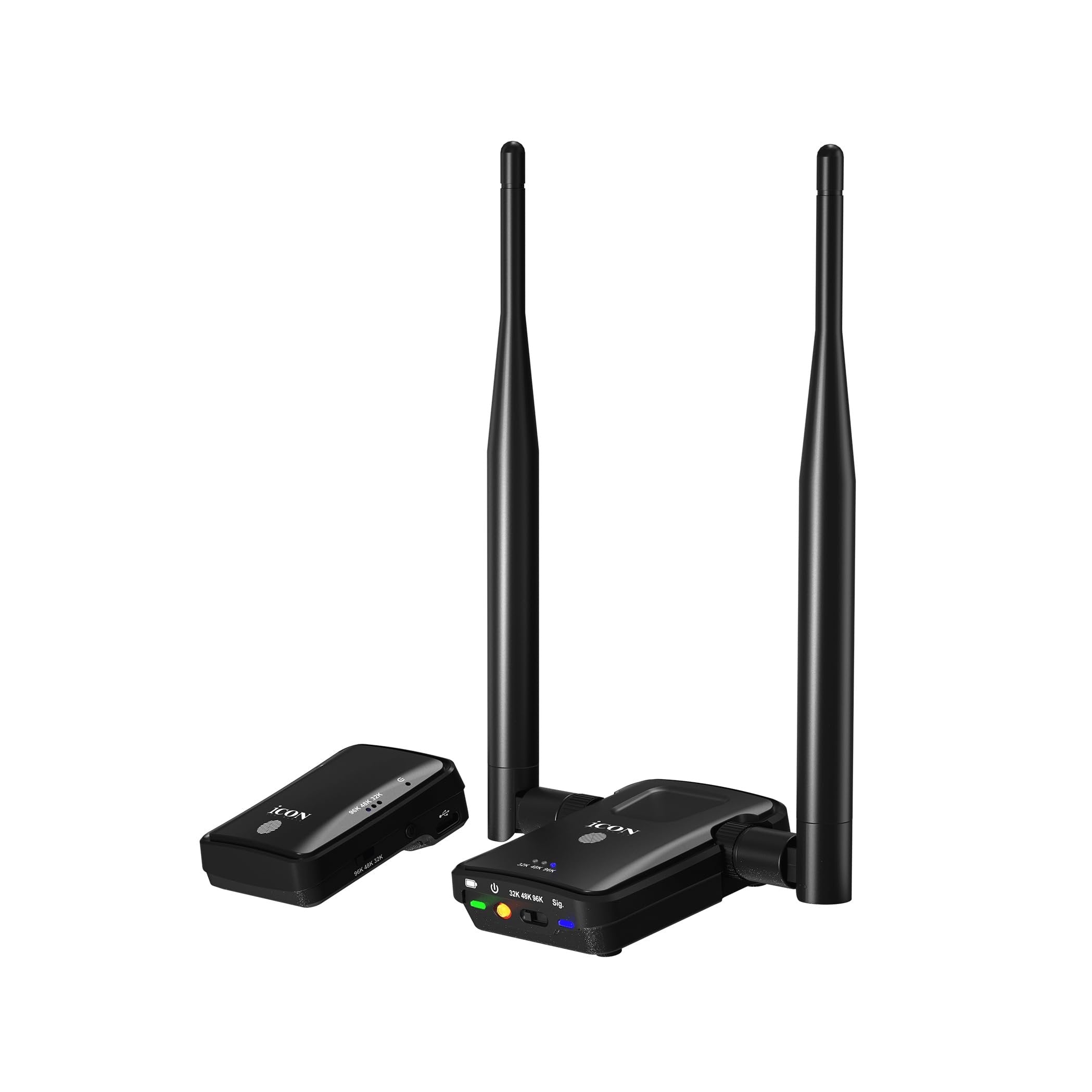 iCON Airmon Pro Wireless In-Ear Monitor System – 96kHz Lossless Audio, Ultra-Low Latency Under 2ms, Rechargeable Transmitter + Receiver, Supports Unlimited Receivers – For Studio, Stage, DJs