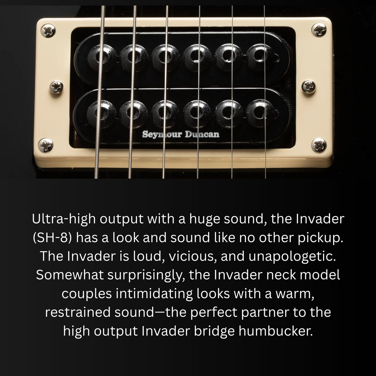 Seymour Duncan SH-8B Invader Humbucker - Electric Guitar Bridge Pickup, Perfect for Hard Rock and Heavy Metal