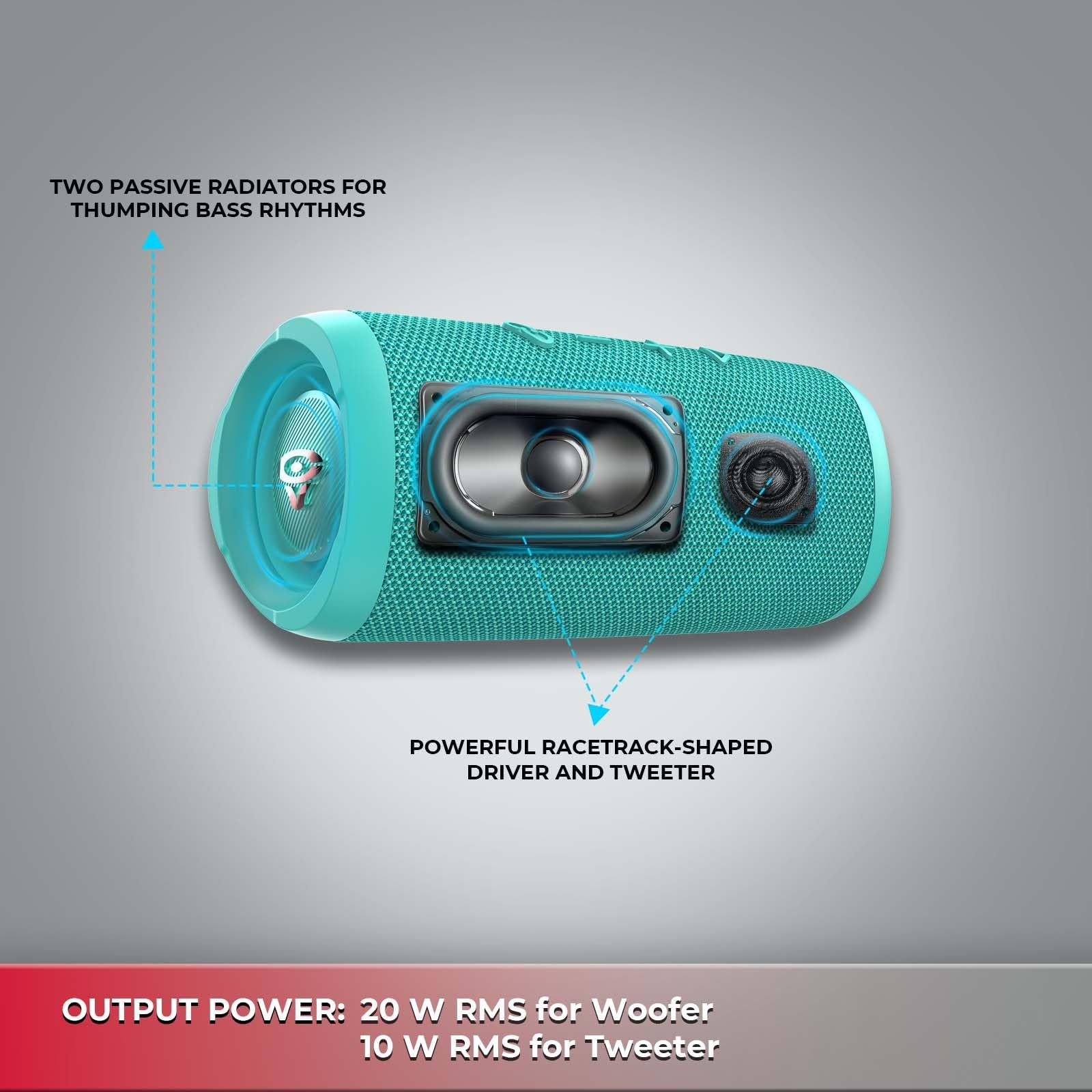 Cerwin-Vega VEGAMINI VMGRN Portable Bluetooth Hand Held Speaker with Strap,Green