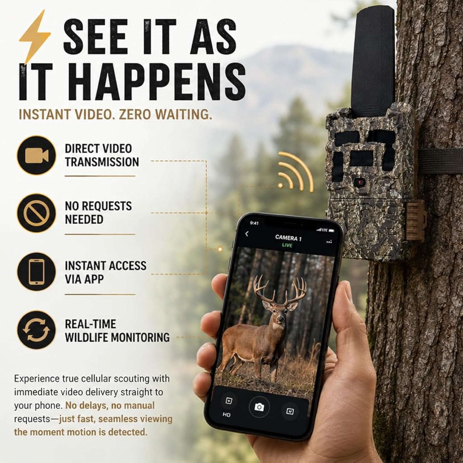 Browning Defender Pro Scout Max HD Dv 46MP 1080p Cellular Trail Camera