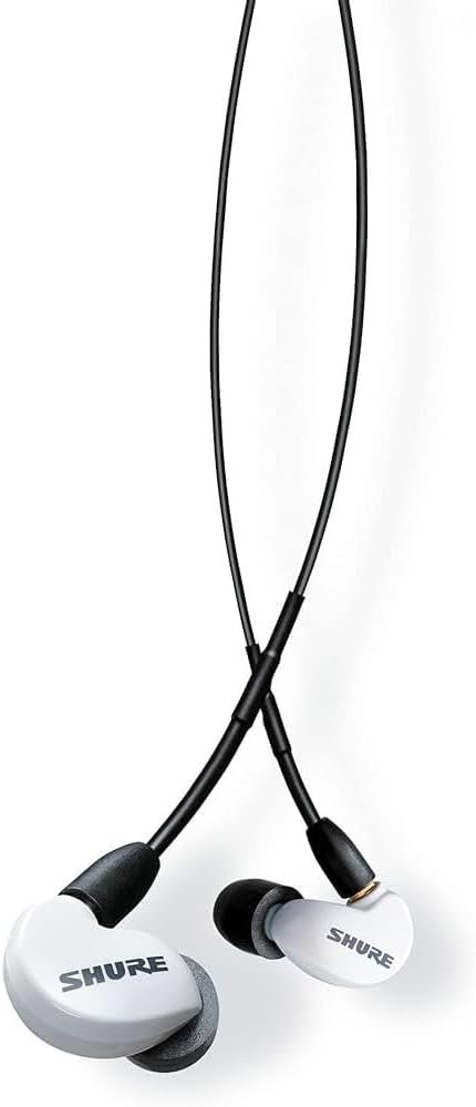 Shure AONIC 215 Wired Earbuds – Sound-Isolating In-Ear, Detachable Cable, Compatible with Apple & Android
