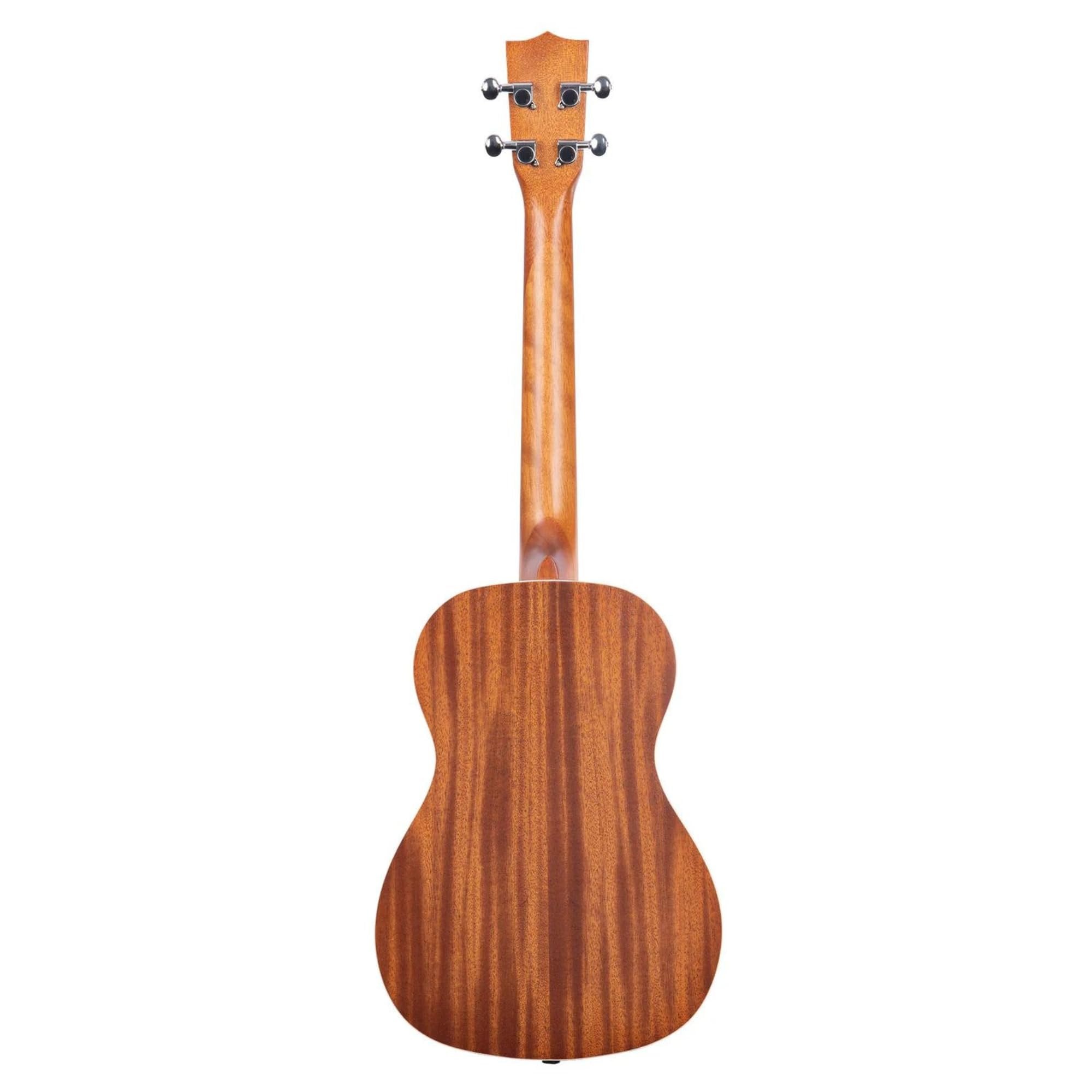 Kala KA-B Mahogany Baritone Ukulele Bundle with KALA Klipz Blue Clip-On Tuner & Polishing Cloth – All-Mahogany Construction, Warm Tone, Chrome Die-Cast Tuners, Ideal for Beginners & Pros