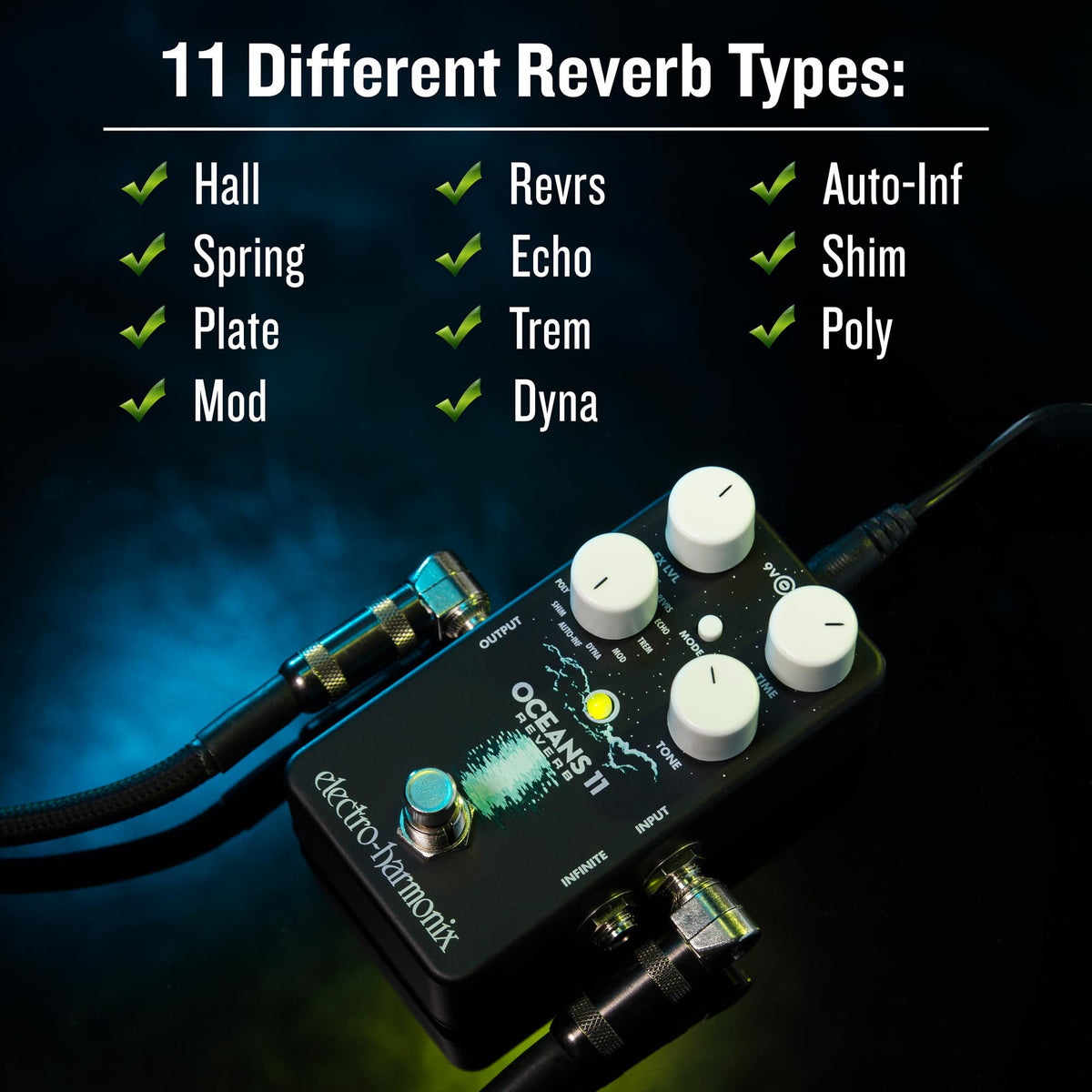 Electro-Harmonix Oceans 11 Reverb Pedal
