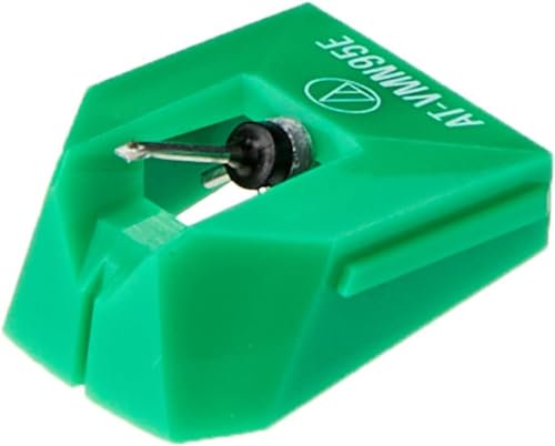 Audio-Technica AT-VMN95E Elliptical Replacement Turntable Stylus for AT-VM95 Series Cartridges, Compatible with AT-LP120X Series, AT-LP3XBT, AT-LPW40, AT-LPW50, AT-LP5X, AT-LP8X, Green