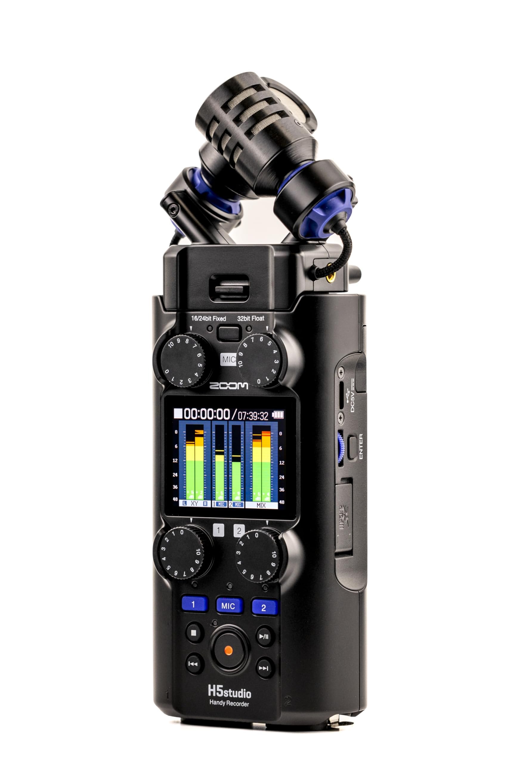 Zoom H5 Studio Handheld Recorder for Musicians, Podcasters & Filmmakers with Large Stereo Microphones, 2 Pro Quality Preamps, 6 Tracks of Recording, 32-Bit Float and USB Audio Interface