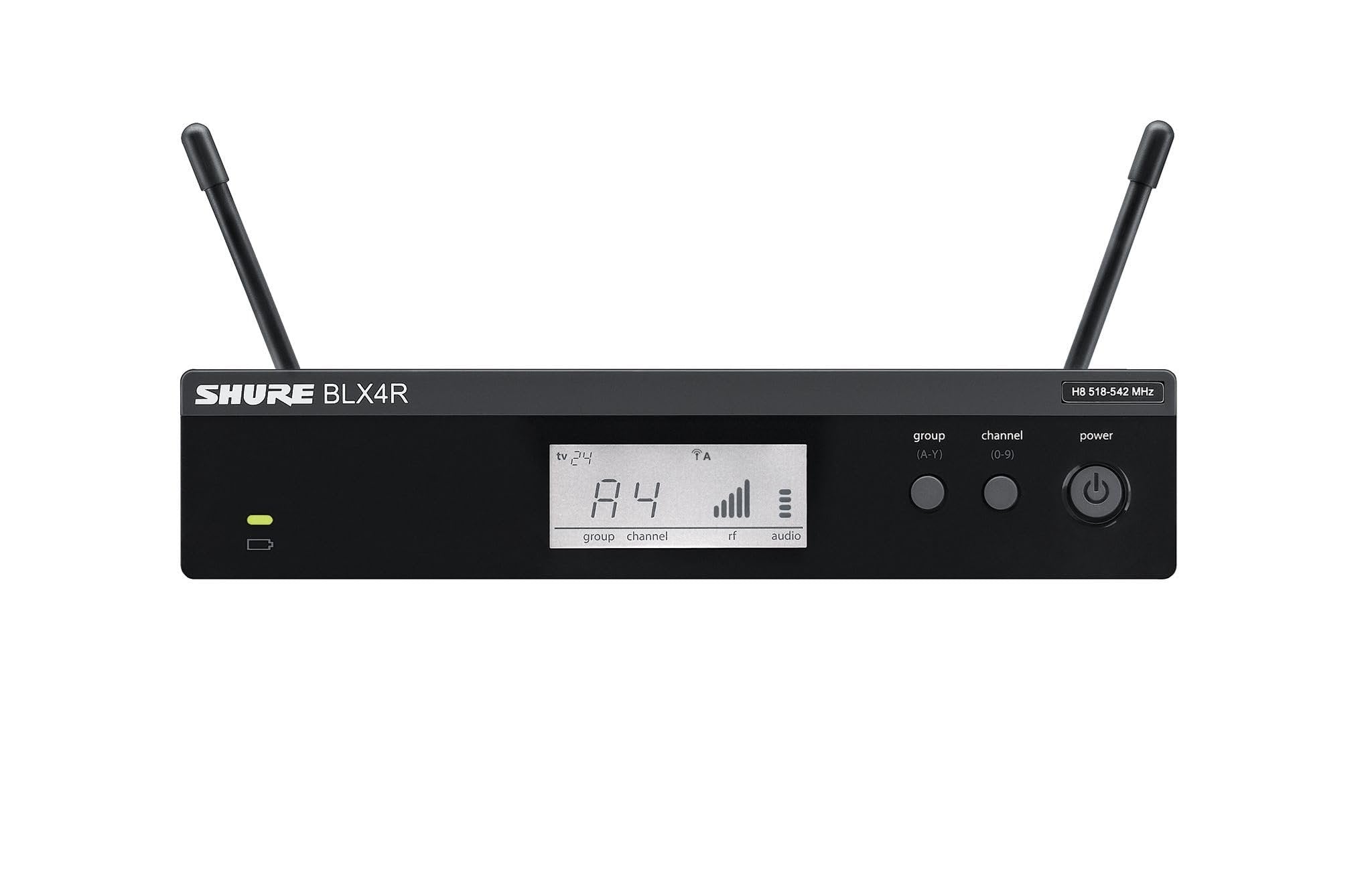 Shure BLX24R/B58 Wireless Microphone System - 14-Hour Battery Life, 300 ft Range, UHF | BETA 58A Handheld Vocal Mic, Single Channel Rack Mount Receiver | H10 Band (BLX24R/B58-H10)
