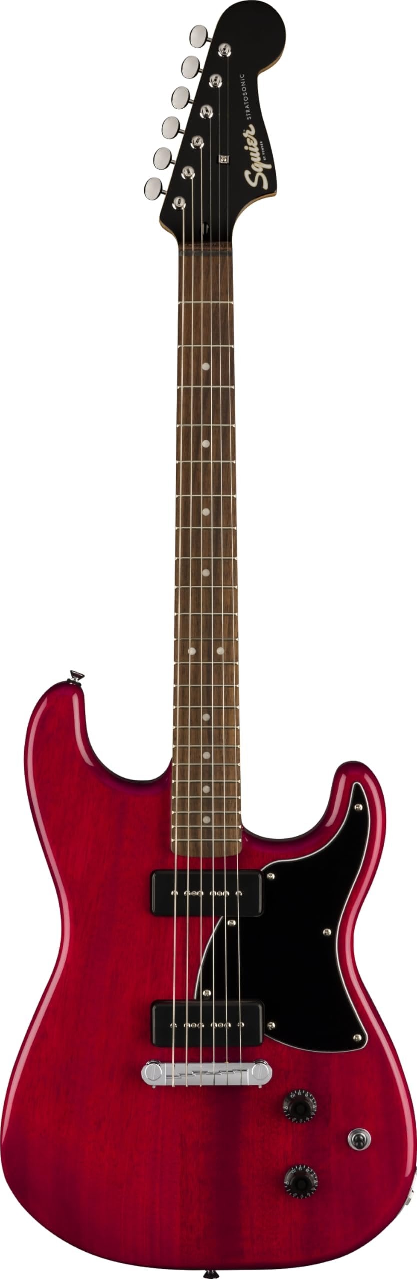 Paranormal Strat-O-Sonic, Laurel Fingerboard, Black Pickguard, Crimson Red Transparent