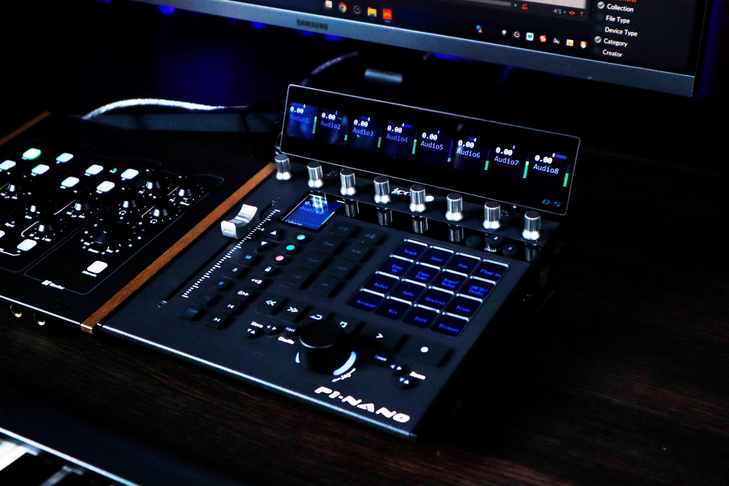 Icon Pro Audio P1-Nano Compact DAW Control Surface Bundle with D5 Display