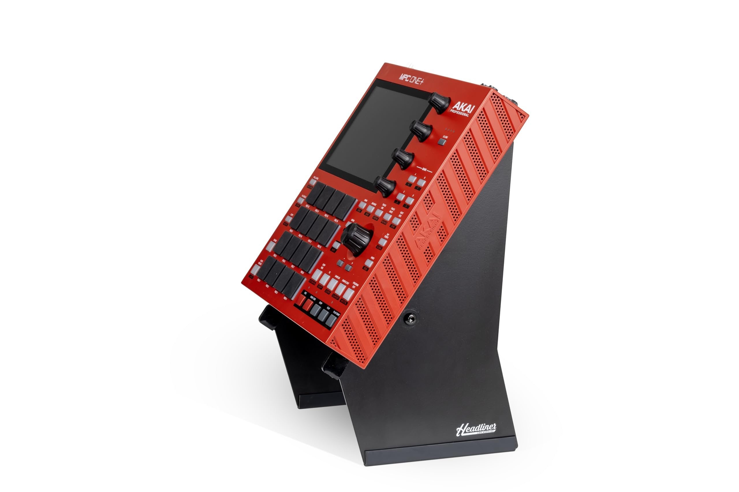 Headliner Adjustable Steel Desktop Production Stand; 55˚ Degree Angle; Fits Larger Desktop Synths, Samplers, Effects Modules, Drum Machines and more Music Production Gear for your Studio