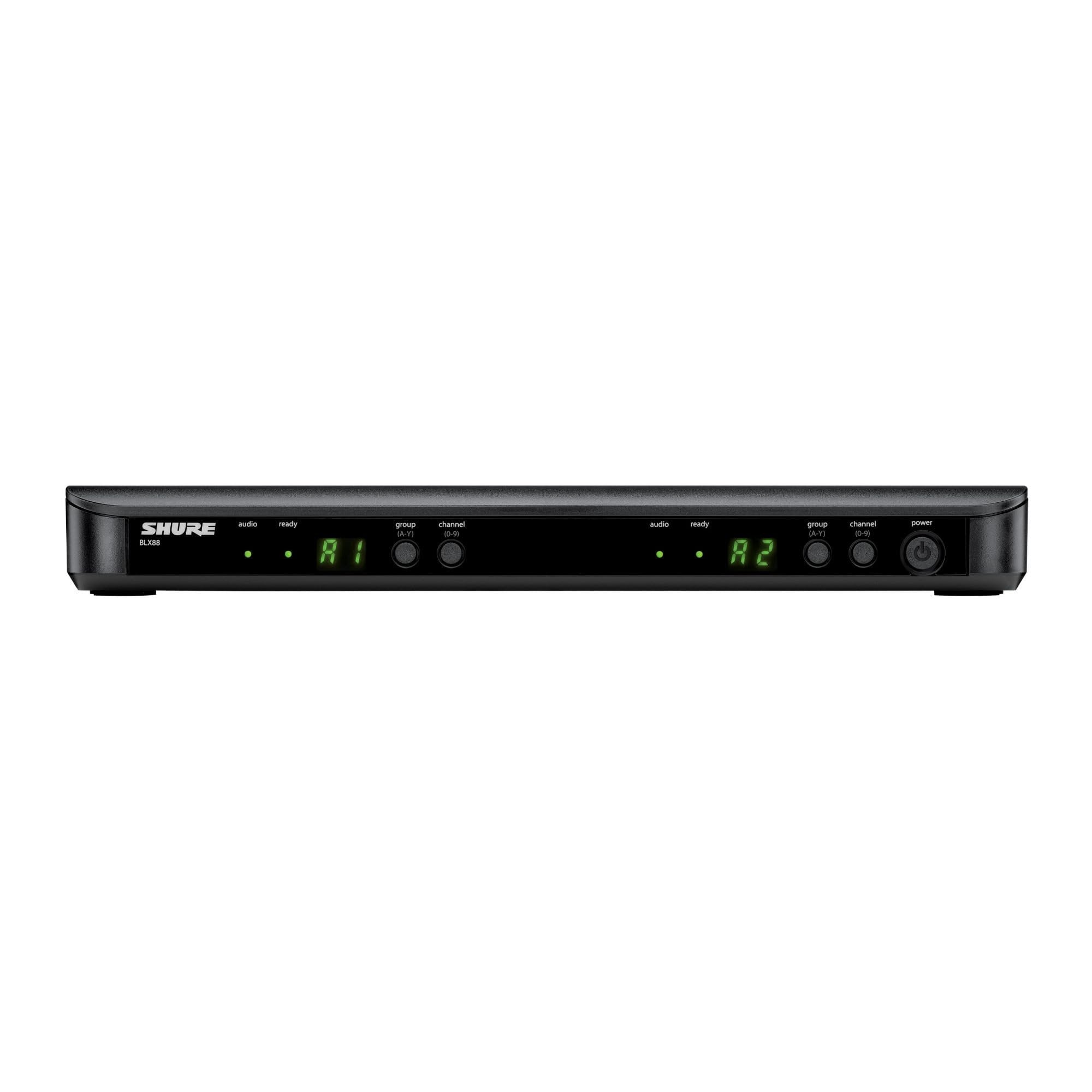 Shure BLX288/B58 Wireless Microphone System - 14-Hour Battery Life, 300 ft Range, UHF | Includes (2) BETA 58A Handheld Vocal Mics, Dual Channel Receiver | J11 Band (BLX288/B58-J11)