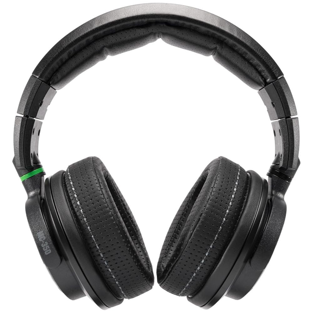 Liquid Audio Mackie MC-350 Professional Closed-Back Headphones Black Bundle with Pig Hog 25ft Headphone Extension Cable and Instrument Polishiing Cloth