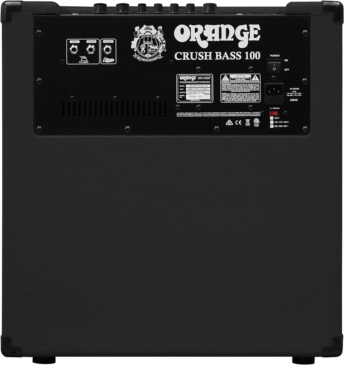 Orange Crush Bass 50 50W 12" Bass Guitar Amplifier and Speaker Combo, Black