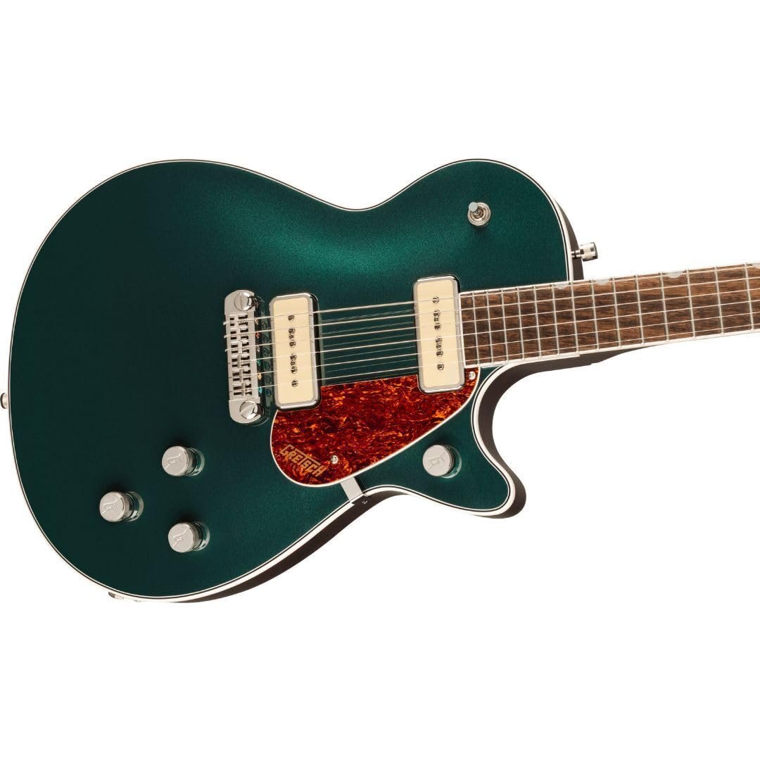 Gretsch G5210-P90 Electromatic 6-String Right-Handed Jet Two 90 Electric Guitar with Gloss Finish and Mahogany Body (Cadillac Green)
