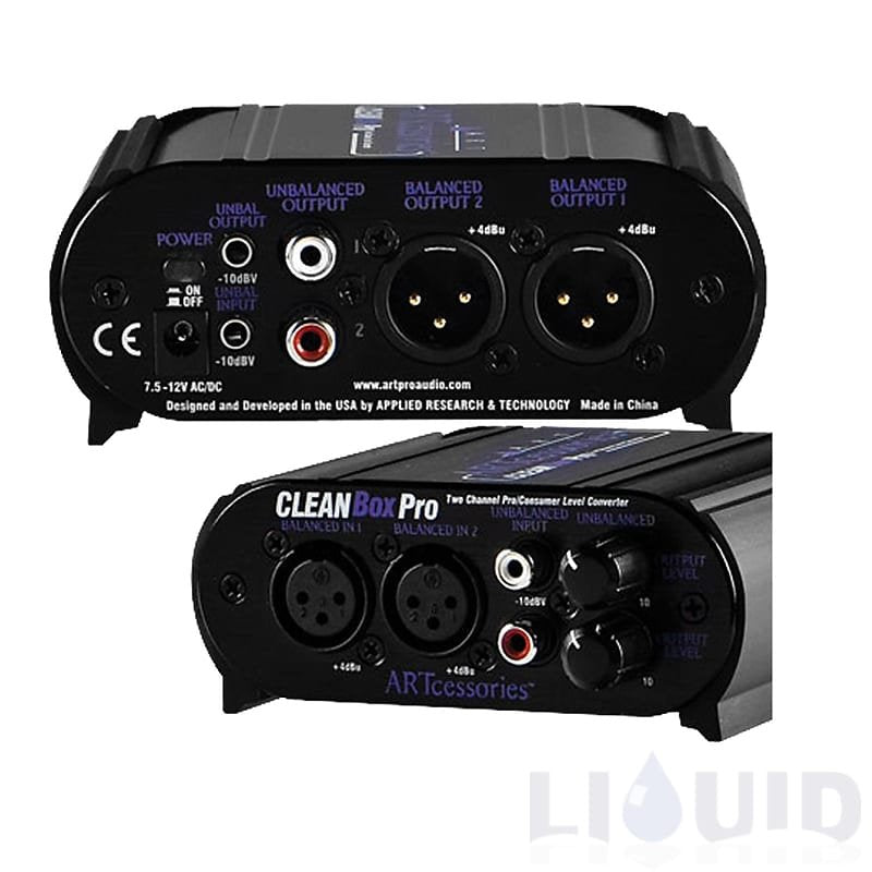 ART CLEANBOX Pro Bi-Directional Level Matching Stereo Converter Box