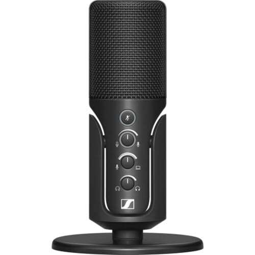 Sennheiser Professional Profile - USB Cardioid Condenser Microphone & Table Stand, 1.2 m USB-C Cable - Mute Button, Built-in Headphone Jack, Gain, Mix & Volume Control, for PC & Mac