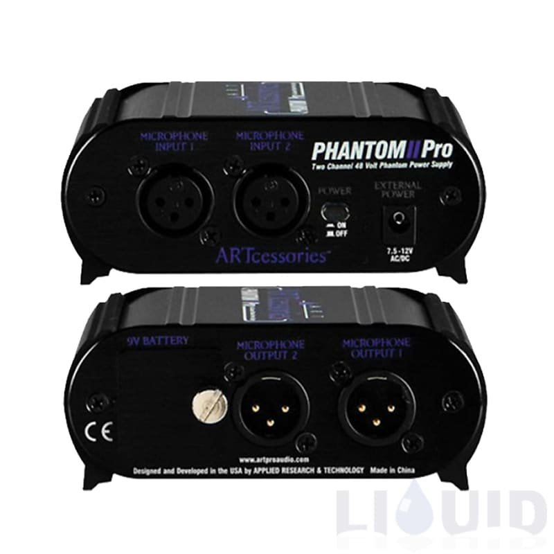 Art Phantom II Pro 48V Phantom Power Supply 2 Channel