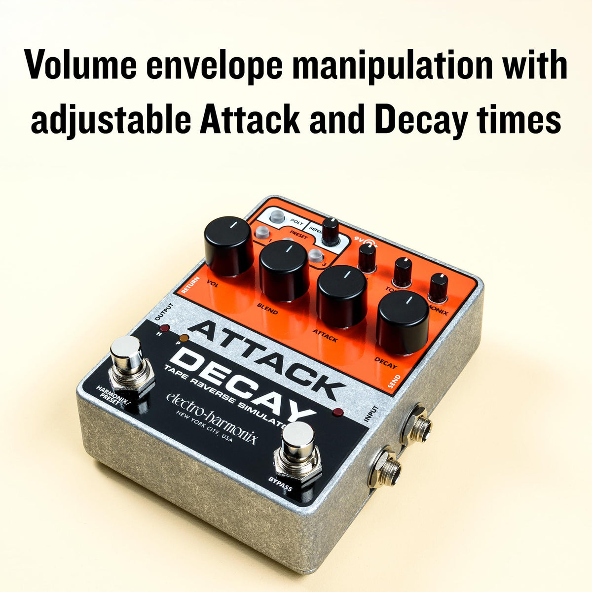 Electro-Harmonix Attack Decay Tape Reverse Simulator Pedal