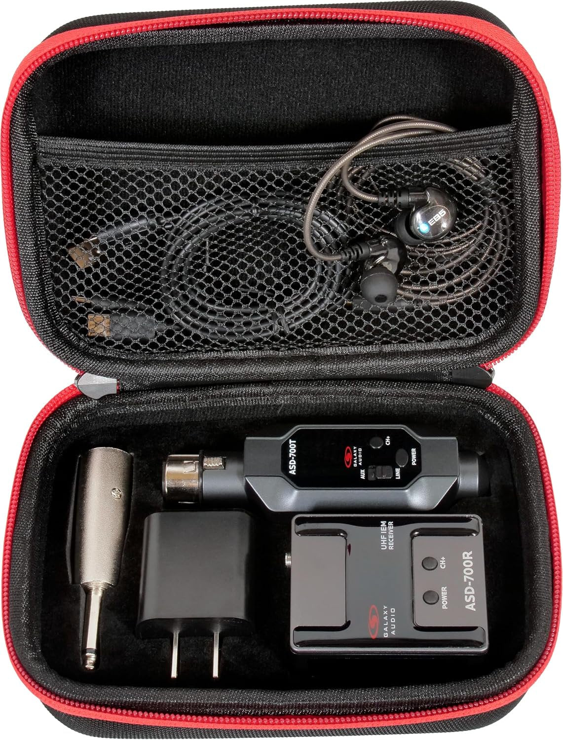 Galaxy Audio ASD-700 Digital UHF Wireless in-Ear Monitoring System - Single Pack, B6 - Plug-in Transmitter, 15 Channels, Bodypack Receiver, Earbud Set - B6, 571-585MHz