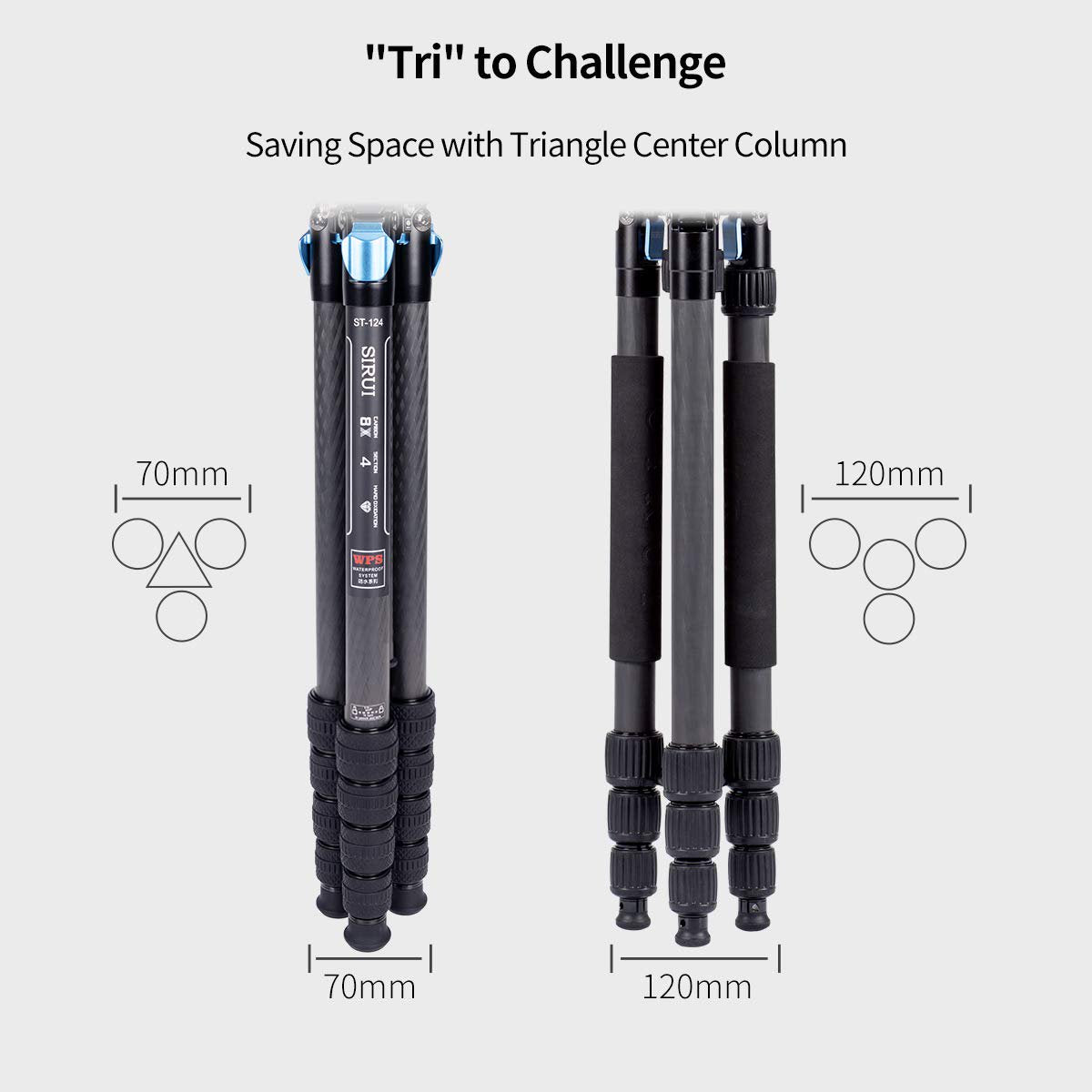 SIRUI ST Series Carbon Fiber Tripod with Triangular Center Column