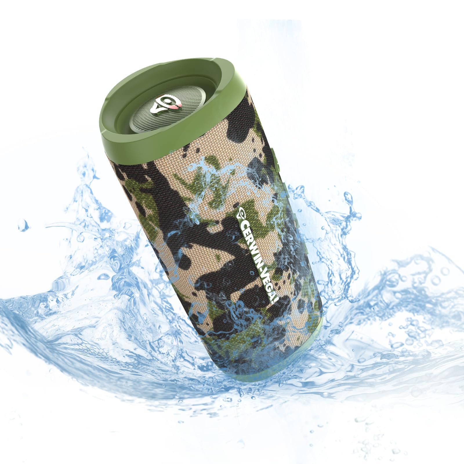 Cerwin-Vega VEGAMINI VMCAMO Portable Bluetooth Hand Held Speaker with Strap,Camo