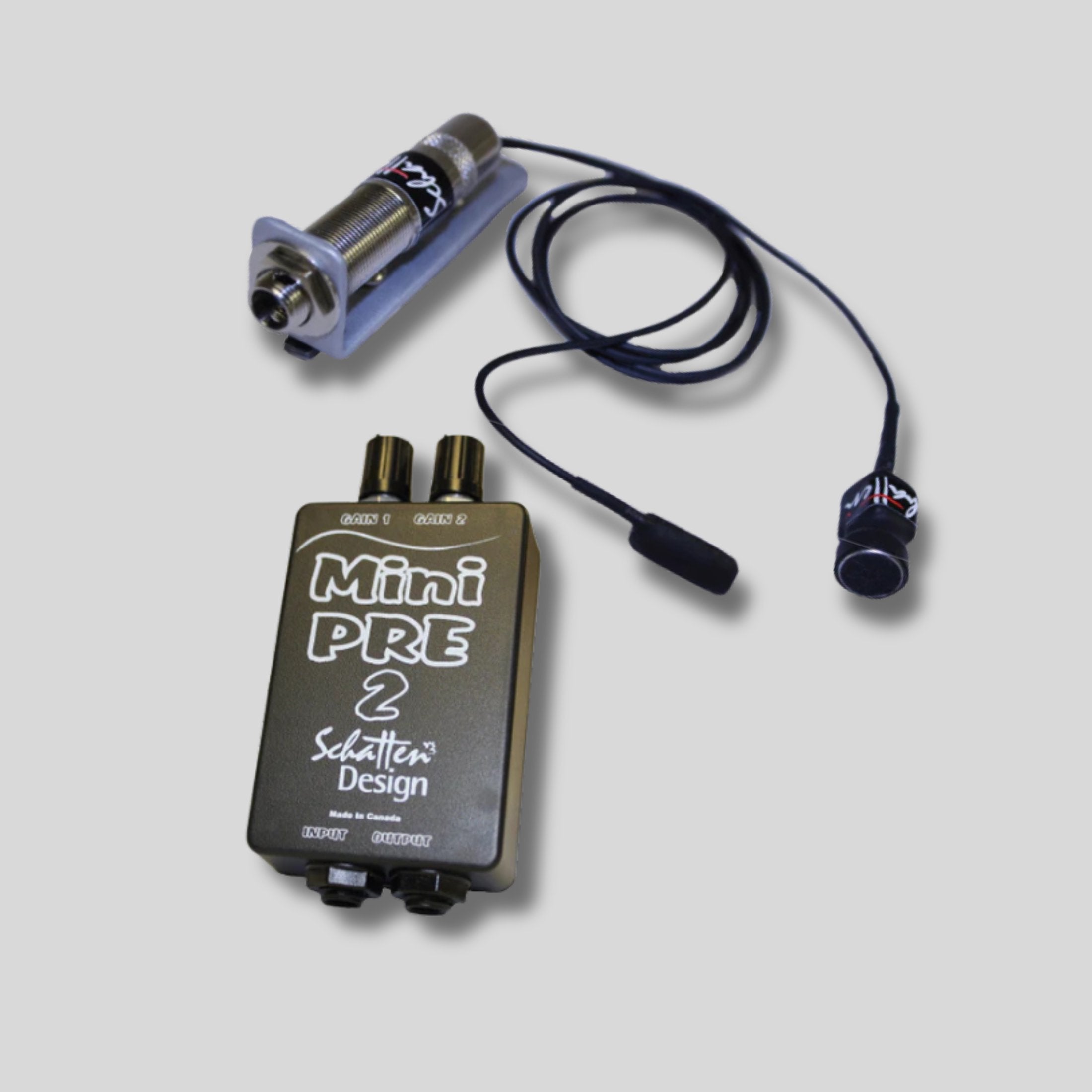 BJ-02M Banjo Pickup w/Microphone and Mini-Pre 2 Dual Channel Preamp