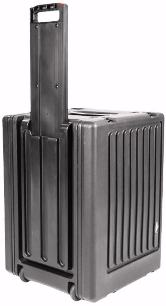SKB rSeries Shallow Rolling Rack Roto-molded Case - 8U