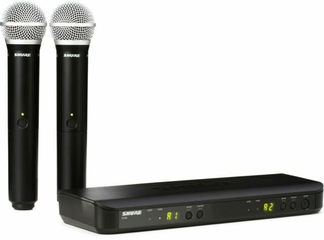 Shure BLX288/PG58 UHF Wireless Microphone System - Perfect for Church, Karaok...