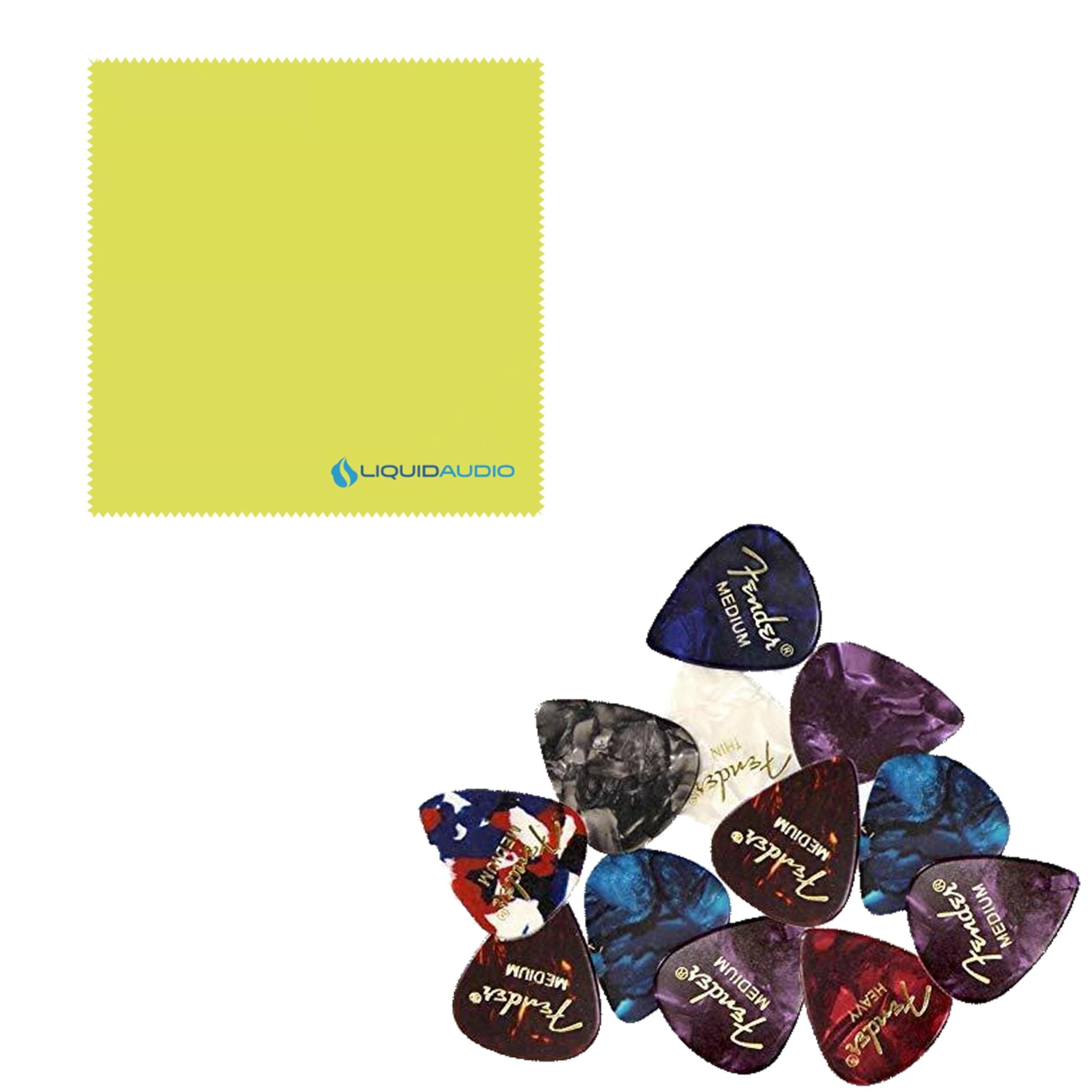 Squier Classic Vibe '60s Jazzmaster Electric Guitar Sonic Blue Bundle with 12x Guitar Picks & Polishing Cloth – Laurel Fingerboard, Vintage-Style Tremolo, Alnico Single-Coil Pickups