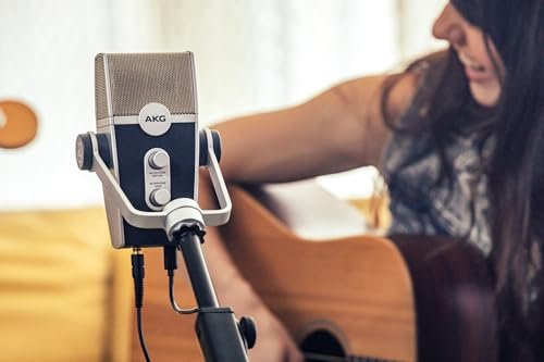 AKG Pro Audio Podcaster Essentials Kit for Streamers, Vloggers, and Gamers-Includes Lyra USB-C Microphone, K371 Headphones, and Ableton Lite Software