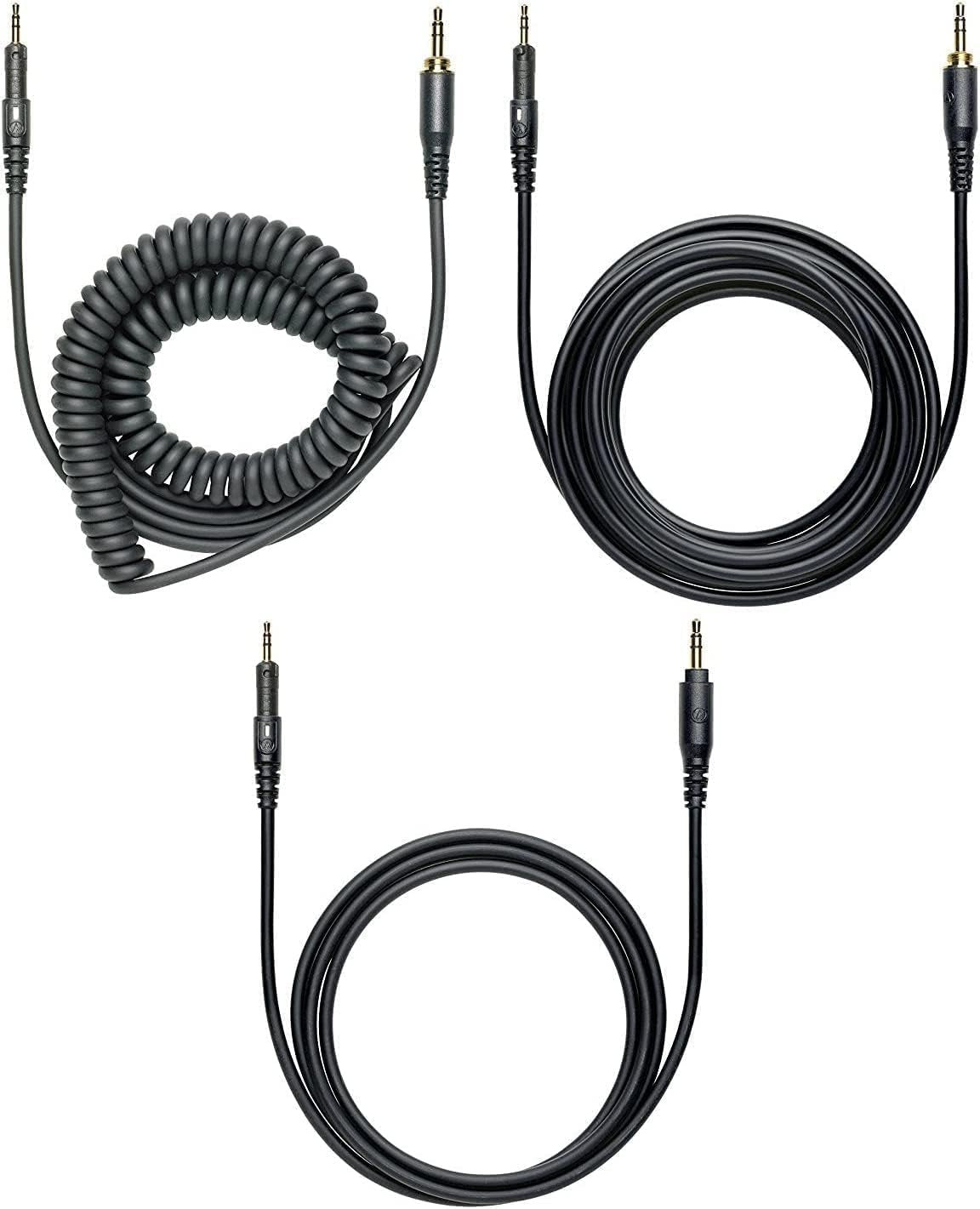 Audio Technica ATH-M50X Professional Studio Monitor Headphones Black Bundle w/Pig hog 25’ Extension Cable & Liquid Polishing Cloth with Detachable Cable