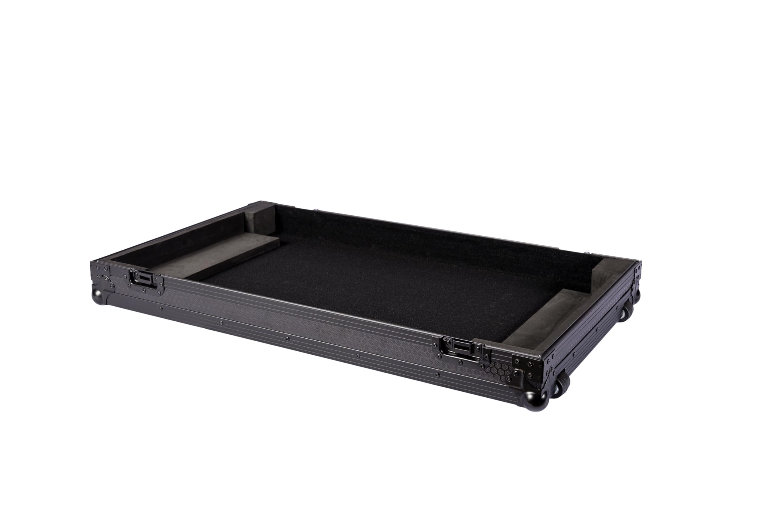 Headliner Pitch Black Low Profile Flight Case with Wheels Compatible with AlphaTheta XDJ-AZ All-in-One DJ System; Custom Fit All-Black DJ Controller Case, Rugged Design - Ideal for DJs On the Road